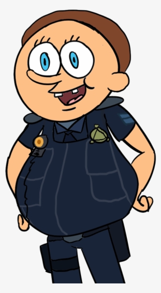 Hey Could You Draw That Cop Morty With The Spongebob - Cartoon