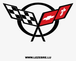 Decorative Sticker - Corvette Flags