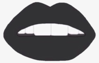 Lips Mouth Teeth Black Blacklips Dark Grunge Aesthetic - Cute Overlays We Heart