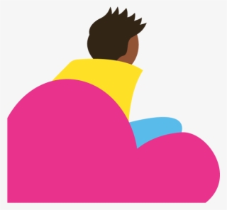 1995 Previous Page Next Page Kid Sitting In Bean Bag - Illustration