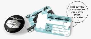 The American Scraps Button And Membership Card - Cutting Tool