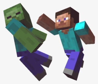 Get The Timing Right, And You'll Be Taking Down Monsters - Minecraft Steve Fighting Zombies