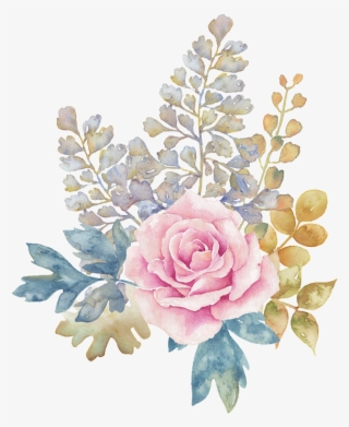 This Graphics Is Pastel Flower Transparent Decorative- - Pink Flower Watercolor Png