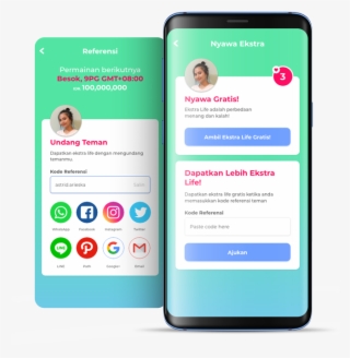 Use A Friend's Referral Code To Redeem 3 Extra Lives - Graphic Design