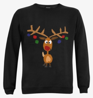 Funny Funky Rudolph Reindeer Christmas Art Gildan Crewneck - Reindeer Art Kids
