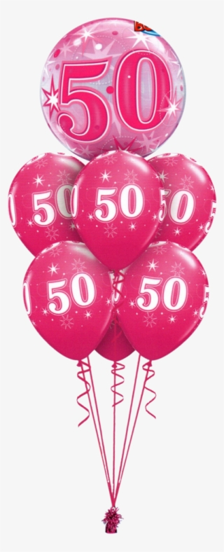 Birthday Bubble Pink Sparkle Luxury - Balloon