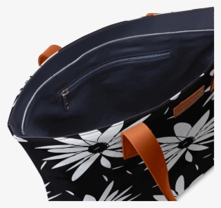 Dailyobjects Chic Floral Black And White Daisy Pattern - Shoulder Bag