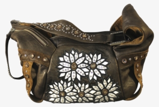 Kippys Dark Chocolate & White Daisy Hobo - Shoulder Bag