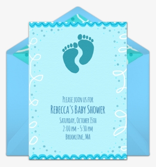 Baby Feet Scribble Online Invitation - Graphic Design