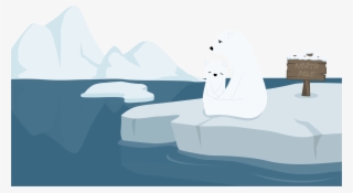 Polar Bear Ice Melting - Polar Bear On Melting Ice Drawing