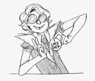 I'm For Richard Nixon In '69 All The Way - Line Art