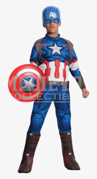 Boys Age Of Ultron Deluxe Captain America Costume - Kids Costumes Captain America