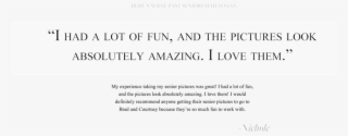 Nichole Testimonial Text 2018 Senior
