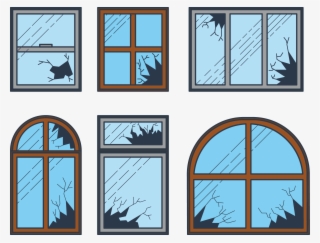 Shatter Broken Windows Theory Clip Art - Drawings Of Cracked Windows