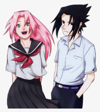 Sasusaku Official Art My Edition Sasuke Uchiha Sakura - Naruto Shippuden Konoha Gakuen