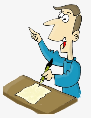 Poem Clipart Poetry Notebook - Animated Person Writing Png