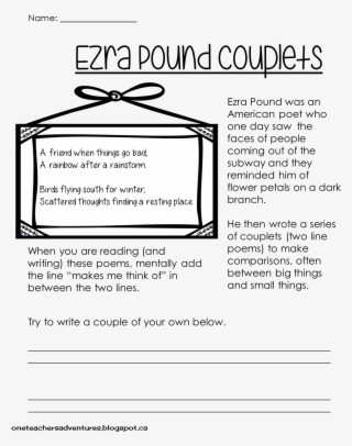 Ezra Pound Couplets Examples