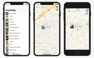 The Food Map App Running On Ios 10 And - Maps Ios 11
