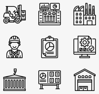 Industry And Manufacturing - Online Icon Vector