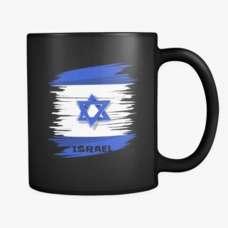 Israel Vintage Flag Black Mug 11oz - 1 Year Together
