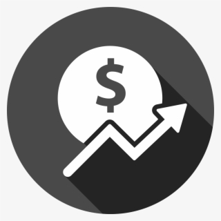 Financial Services Icon - Round Grey Pinterest Logo