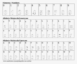 Font Details Globegothic Mn Outline - Fonte Rapunzel
