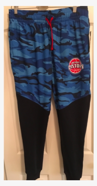 New Nwt Xl Detroit Pistons Logo Nba Sweat Running Pants - Detroit Pistons