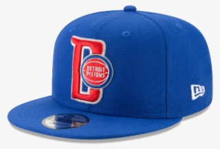 Detroit Pistons New Era 9fifty Snapback Hat Back Half - Nba New Era Coll Sox Blue