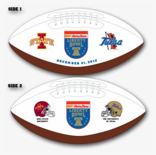 2012 Autozone Liberty Bowl Commemorative Football Get - University Of Tulsa