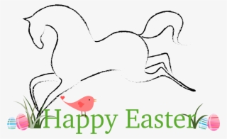 Easter Clipart Horse - Happy Easter Horse
