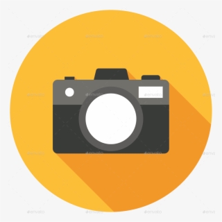 Camera Icon Flat - Circle