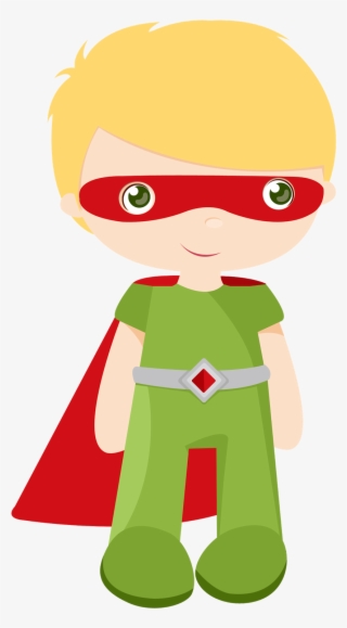 Kids Dressed As Superheroes Clipart - Superhero