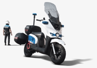 S02 Police Is A Scooter Ready For Action - Moto De Policia Png