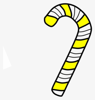 Candy Cane, Stripes, Yellow, White, Png - Candy Cane Black And White Png