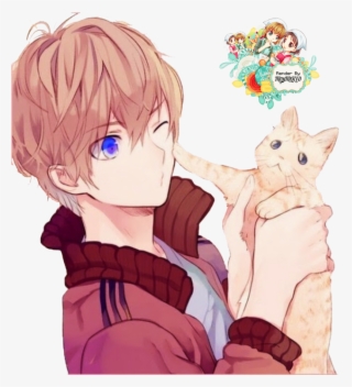 Anime Boy Cute - Anime Boy With Cat