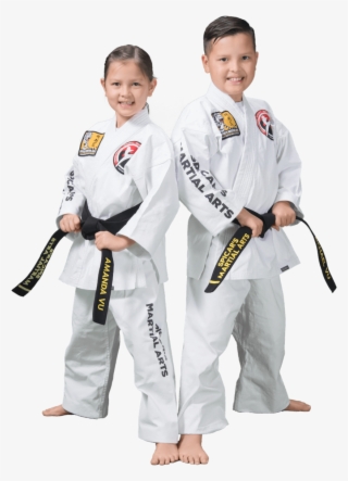 Karate For Kids - Two Karate Kids Sit Cloes Toghter