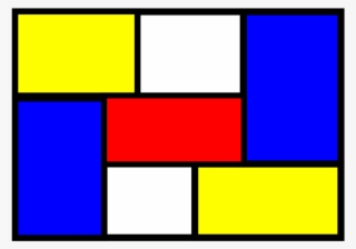Composition Ii In Red, Blue, And Yellow Painting Abstract - Mondrian Png