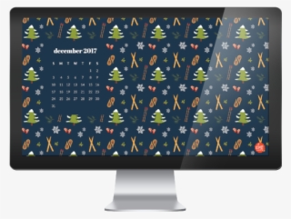 December Desktop Mockup - Computer Monitor