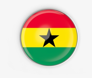 Illustration Of Flag Of Ghana - Ghana Button Flag