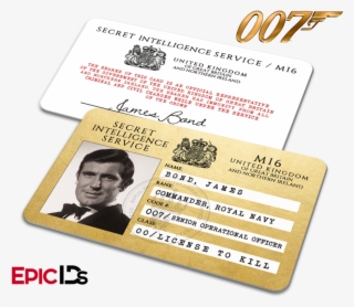 James Bond 007 Inspired Secret Intelligence Service - Sean Connery James Bond Id Card