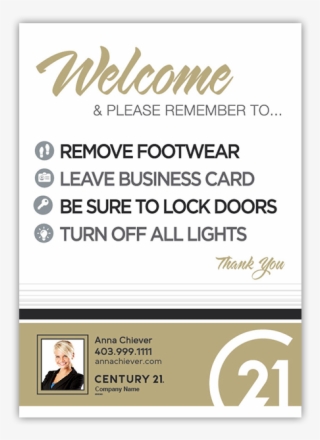 Century 21 Realty Welcome Signs Design Opt Ii - 10 Ans