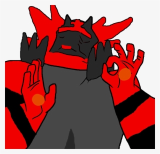 Red Cartoon Fictional Character Vertebrate Art - Incineroar Just Right Meme