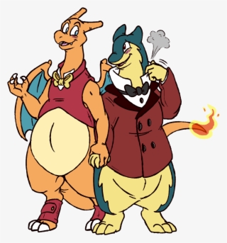 Commission - Flaming Gay - Charizard Love Typhlosion