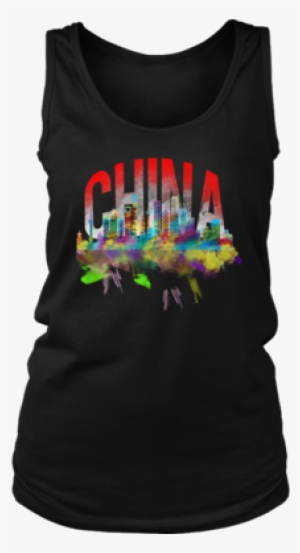 China Skyline Watercolor Horizon Sunset Love Everything - T-shirt