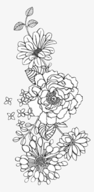 Flower Png Tumblr - Black And White Flowers Png