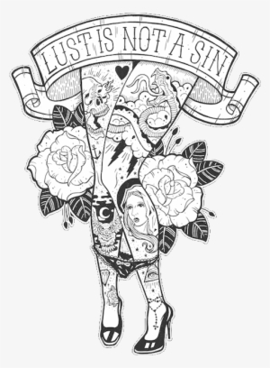 Drawing, Tattoo, And Black And White Image - Lace Tattoo Line Drawing