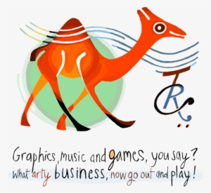 Tiny Red Camel Proposes To Showcase Shrug Island, A - Logo