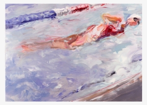 Swimmer 15 50″ X 68″, Oil / Canvas - Oil