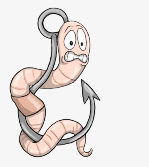 28 Collection Of Fishing Hook Worm Clipart - Worm On A Hook Clipart