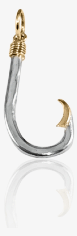 Marquesas Hook Pendant In Two-tone Sterling Silver - Body Jewelry